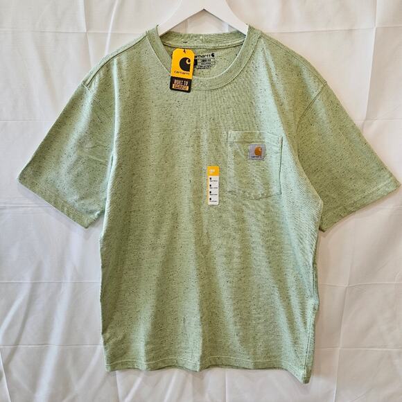 Carhartt Shirt Loose Fit Short Sleeve Light Green Size Medium - Picture 1 of 8